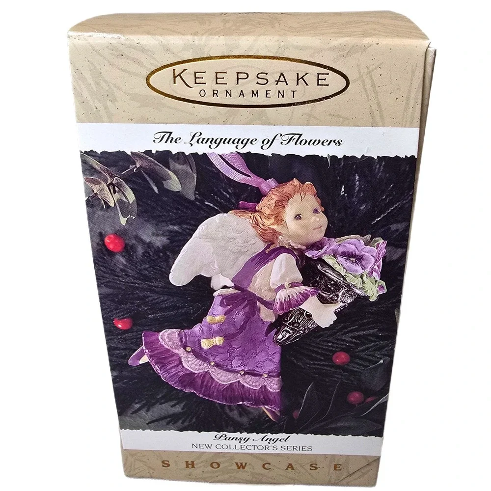 1996 Hallmark Keepsake Ornament Pansy Angel #1 in The Language of Flowers Series